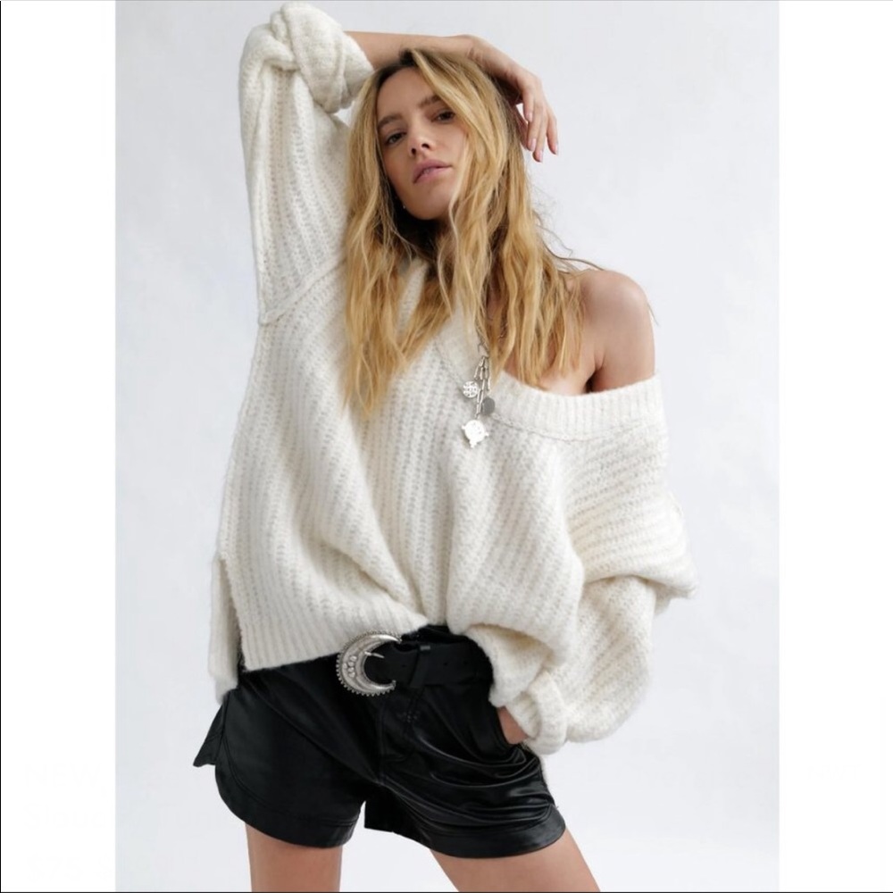 #58 New! Free People Blue Bell Chunky Oversized SweaterNWT - Picture 8 of 8